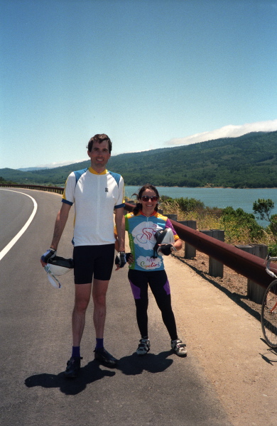 Bill and Stella near Crystal Springs Reservoir