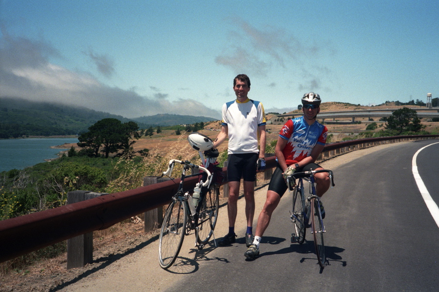 Bill and Geoff Chase at Crystal Springs Reservoir