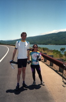 Bill and Stella near Crystal Springs Reservoir