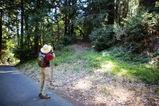 Bill snaps the photo of our return route down Bushwhack Road.