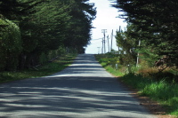 Approaching the high point on Bean Hollow Road