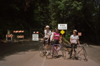 At the south end of the CA9 closure between Felton and Santa Cruz.