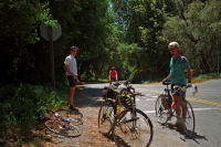 Hildy arrives at the top of Alba Rd.