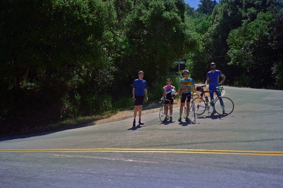 Group photo at the top of Jamison Creek Rd.