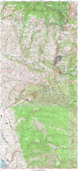 Old La Honda Rd. to Gazos Creek Rd. Detail Map