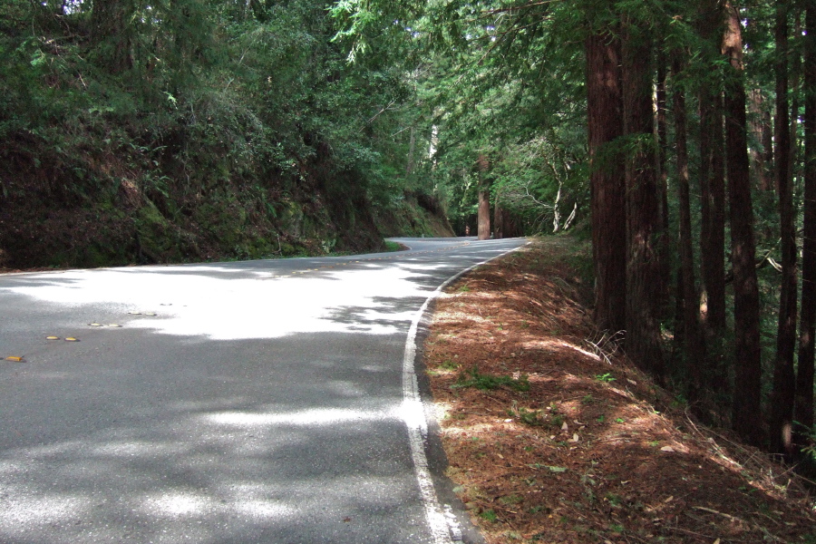 Climbing Haskins Hill from the east