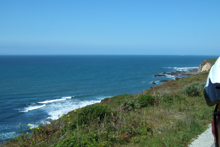 Ano Nuevo and its island from CA1 south of Grayhound Rock