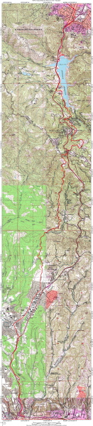Santa Cruz to Los Gatos Detail Map