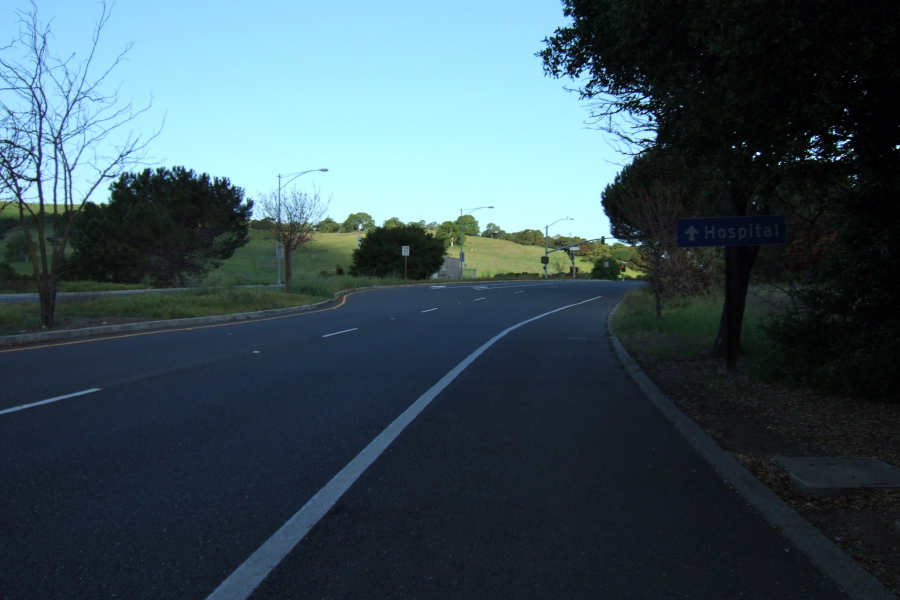 Sunrise on the hills near Page Mill and Foothill Expressway