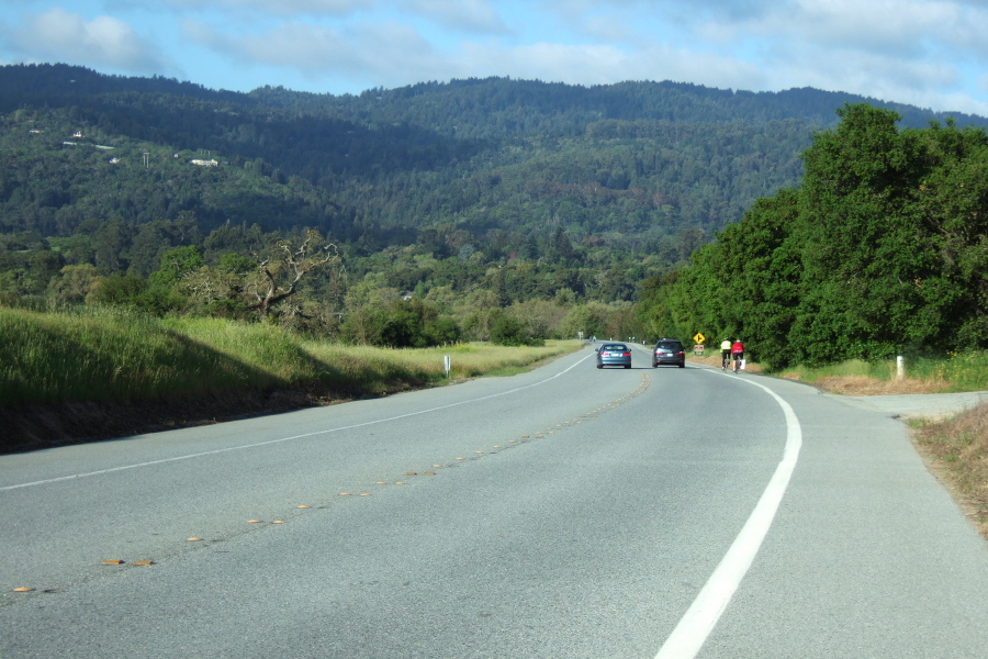 Descending the west side of Sand Hill