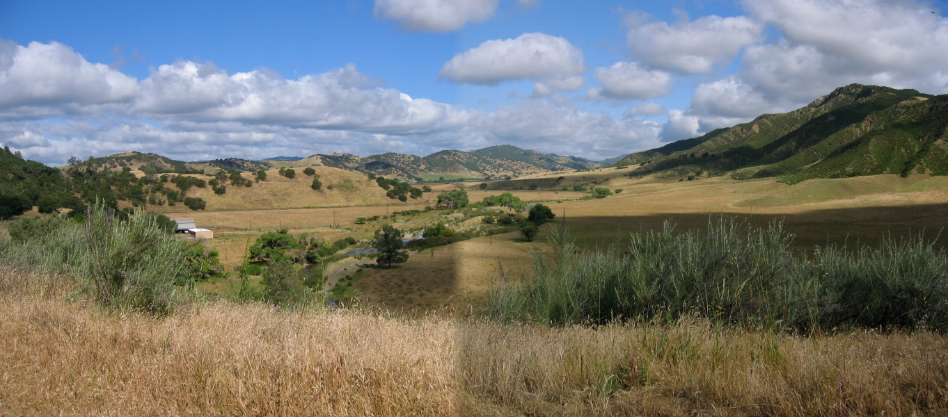 Looking north on the San Benito River from Old Hernandez Rd. (1350ft)