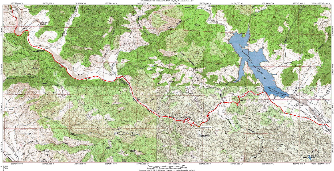 Old Hernandez Rd. to Hernandez Reservoir detail map