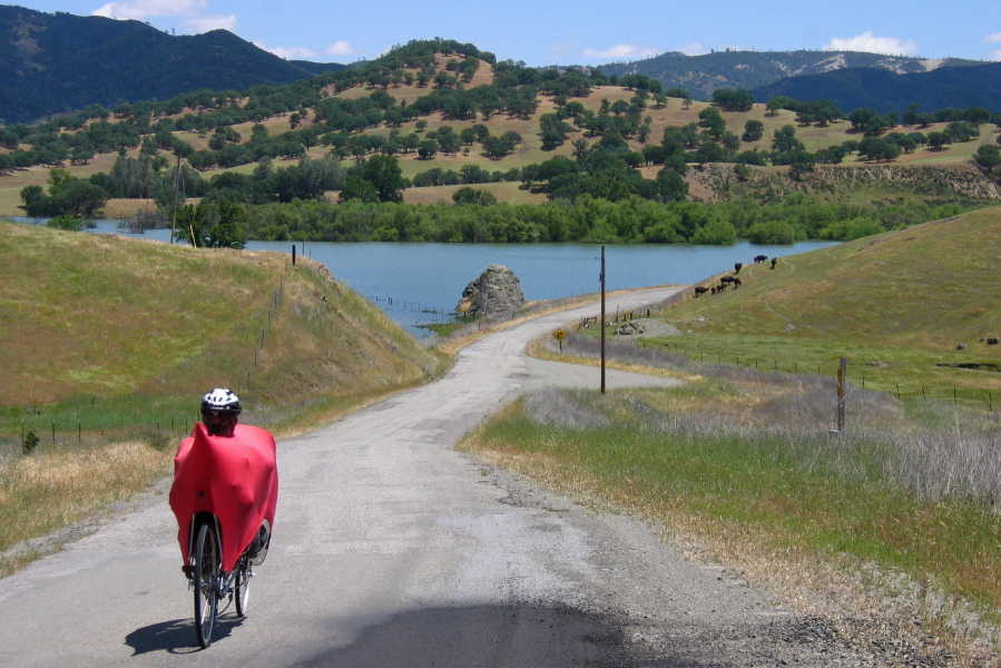Ron descends to Hernandez Reservoir. (2480ft)