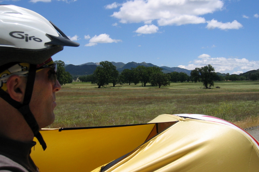 Bill riding through Hernandez Valley. (2440ft)