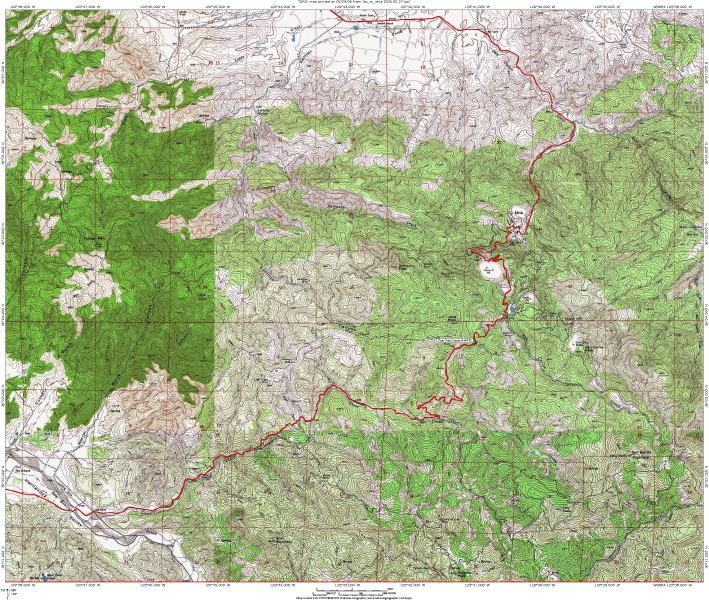 Clear Creek to Idria detail map.