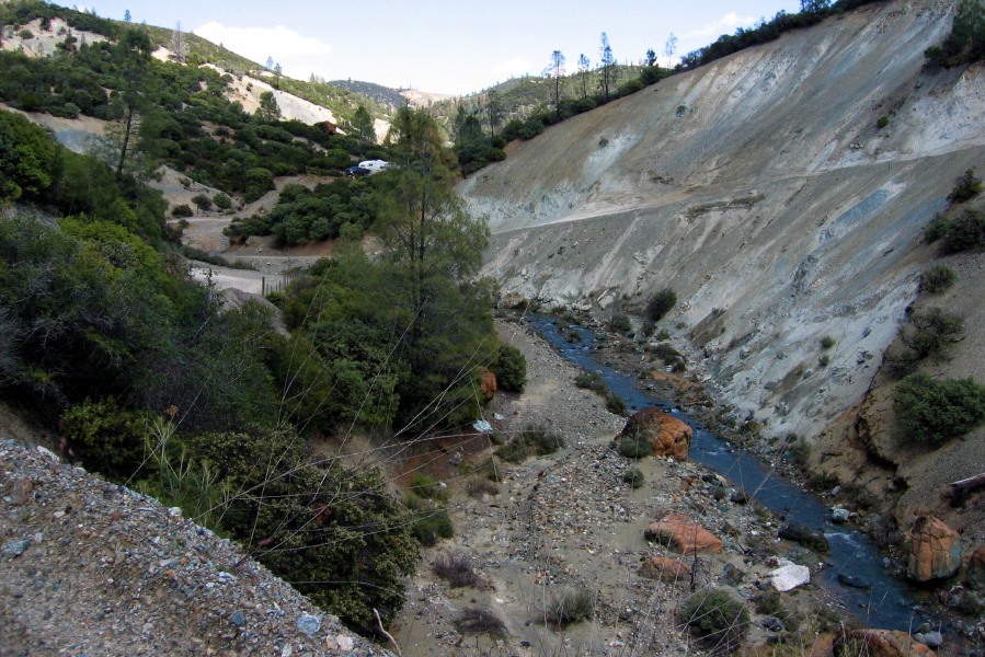 Clear Creek and colorful geology. (2740ft)