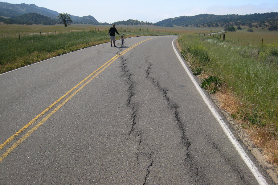 Marc Brandt models evidence of the San Andreas Fault in Dry Lake Valley.