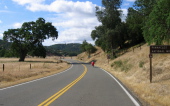 Passing the east entrance to Pinnacles National Monument. (1189ft)
