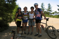 Meeting up with another group of bikers at the Butano Airstrip (1670ft)