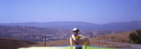 Bill prepares to descend Browns Valley Rd. to Panoche Rd.