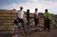 Bill B., Bill H., and Eric at the last gate.