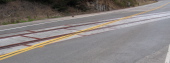 Newly rebuilt railroad crossing at Davenport (70ft)