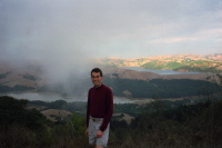 Bill on the Seaview Trail, looking quite silly in shorts and turtleneck.