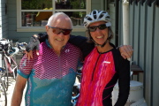 Dave Zeigler and Cheryl Prothero at lunch in La Honda