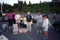 Sequoia Staff cleaning up supplies.