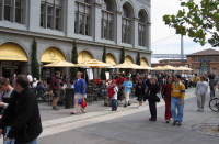 Scene outside the Market Bar Cafe