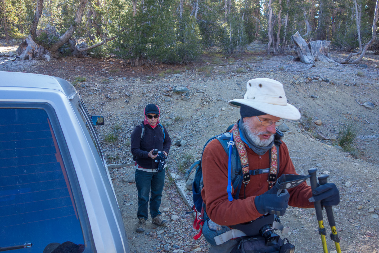 At Saddlebag Lake Trailhead