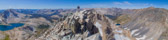 In the background are (l to r) Sheep Peak, Tuolumne River Canyon, Tower Peak, Finger Peak, Whorl Mountain, Matterhorn Peak, Virginia Peak, Twin Peak, Camiaca Peak, Gabbro Peak, Dunderberg Mountain, and Excelsior Mountain (the ugly pile of rubble on the right).<br />Photo courtesy of Frank Paysen.