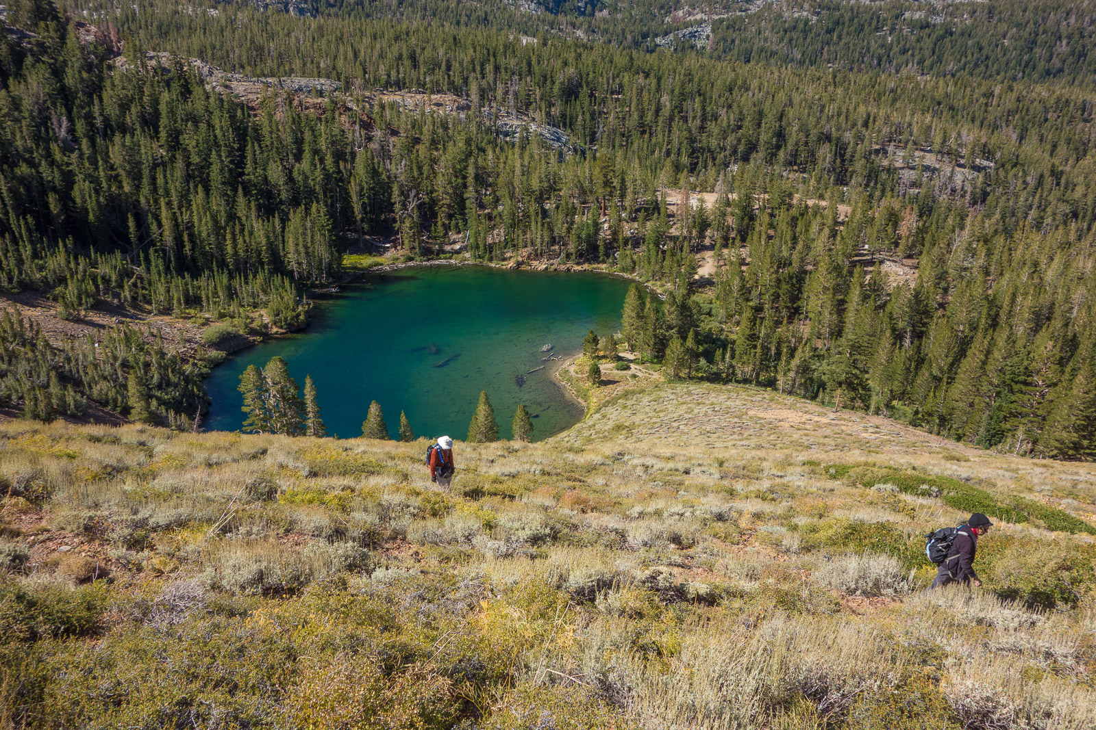Heart Lake is in the background.