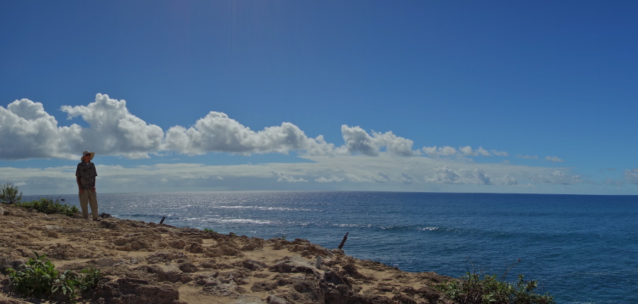 David enjoys the view at Shipwreck Point.