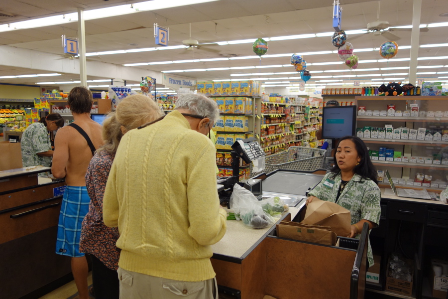 Picking up a few groceries on the way home at the Big Save