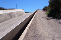 Lenihan Dam (Lexington Reservoir) spillway.