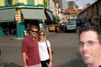 Chris Thompson, Joanne Guelke, and Bill Bushnell in Little India