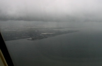 Oakland International Airport from approach to SFO