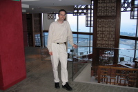Bill at the Equinox restaurant, 72nd floor of the Stamford Hotel