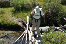 David crosses back over Coldwater Creek.