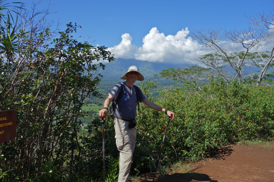 Bill stands at the end of the official trail.