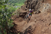 Easiest way is down the washout.