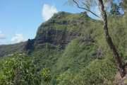 Mt. Nounou summit from the bench