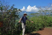 Bill stands at the end of the official trail.