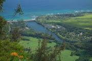 Mouth of Wailua River from Mt. Nounou