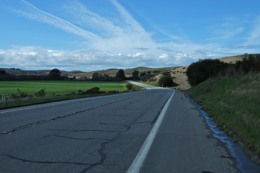 Heading north on Cloverdale Rd.