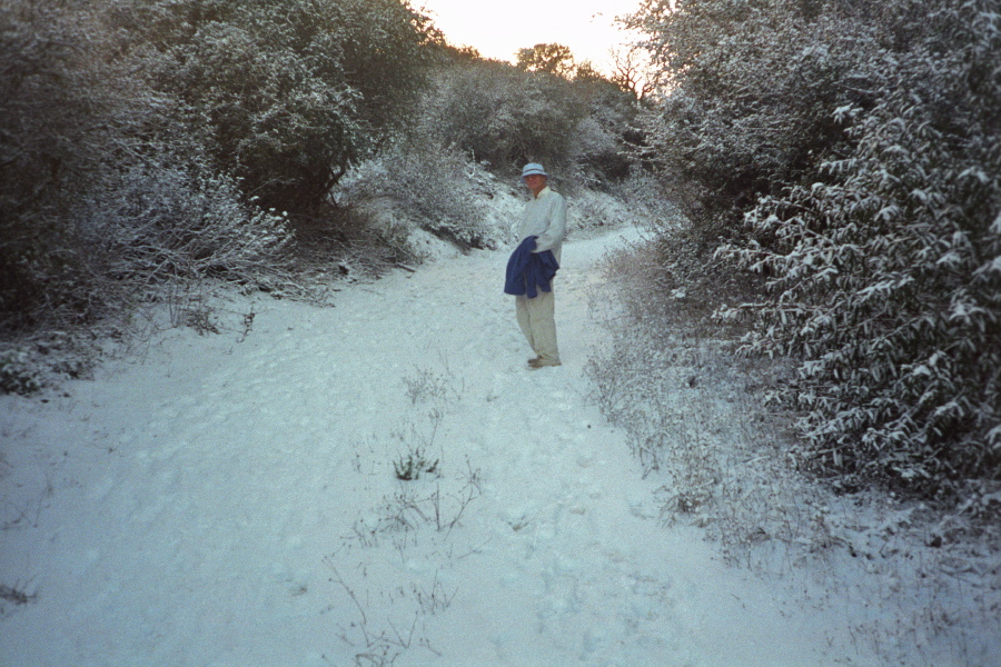 David nears the summit.