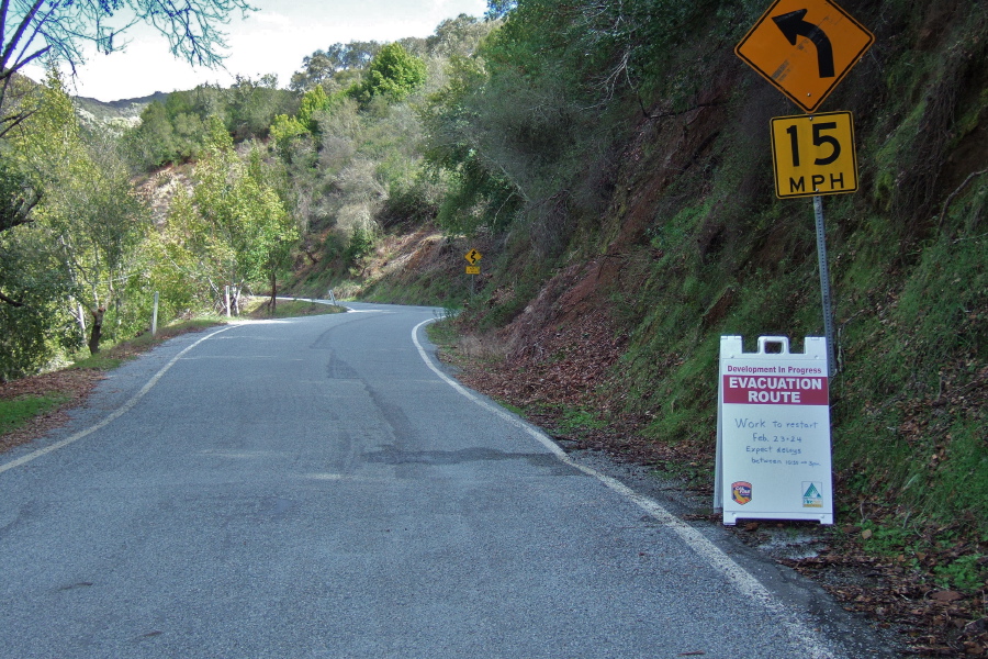 Starting up Soda Springs Rd.