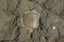 Summit marker on Sonora Peak