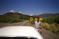 Bill about to start up Sonora Pass east.